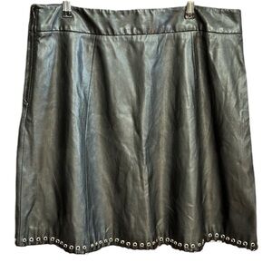 Worthington Black PU Leather Skirt 14